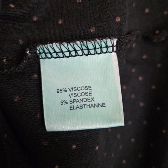 Louie et Lucie Black Polka Dot Top Medium M Boatneck 3/4 Sleeve Rockabilly - Picture 9 of 9